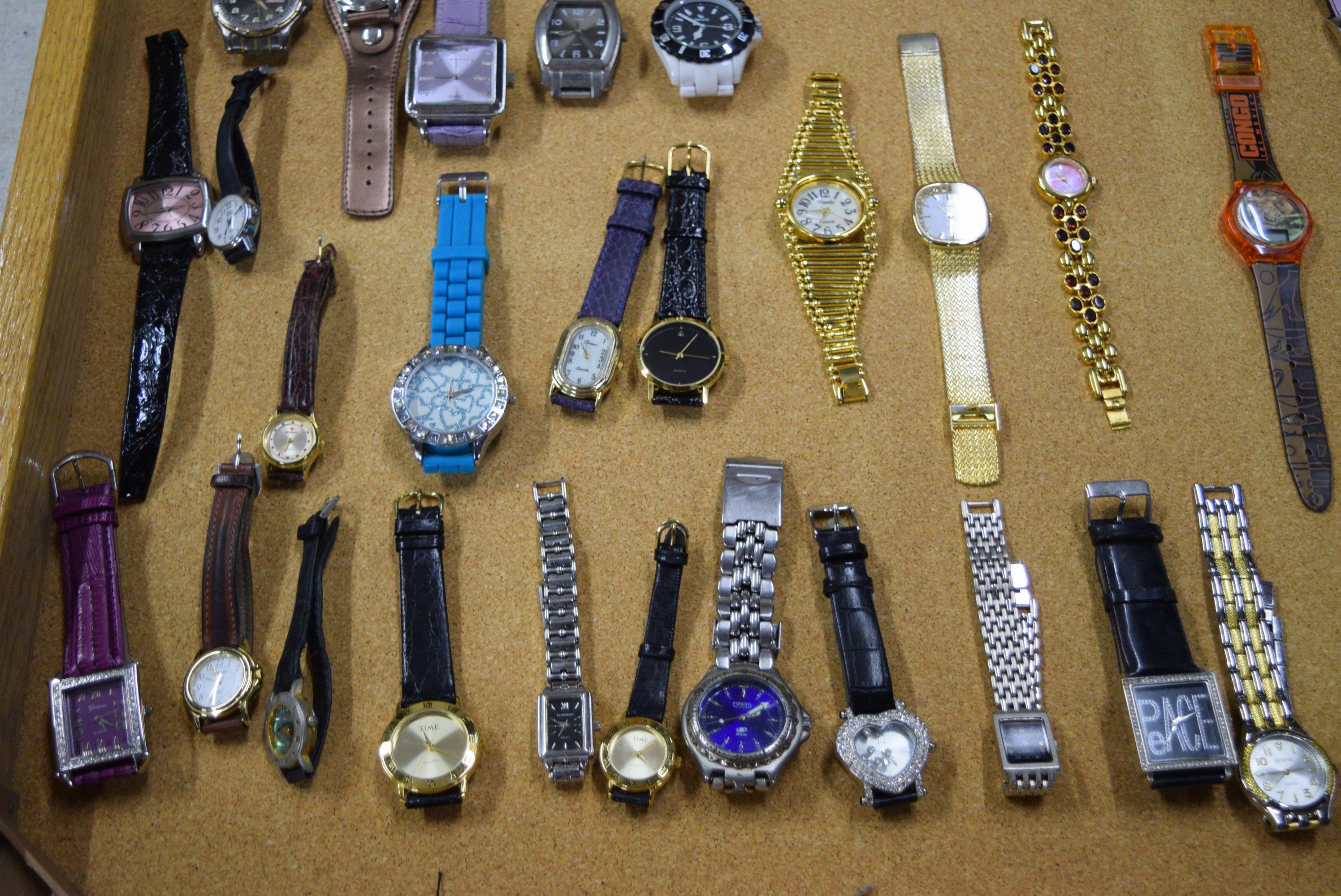 LARGE DISPLAY OF WATCHES!