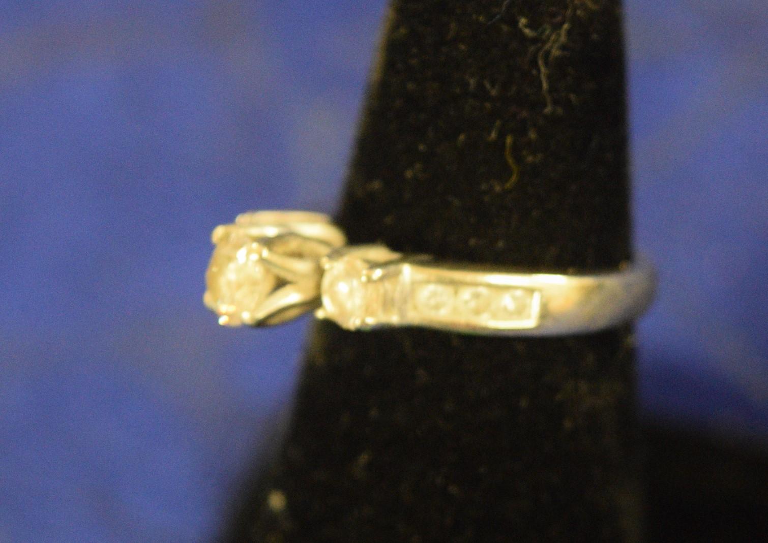 14KT GOLD WEDDING SET!