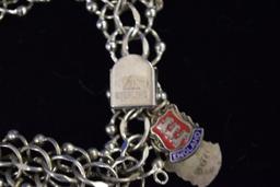 VINTAGE STERLING CHARM BRACELET!