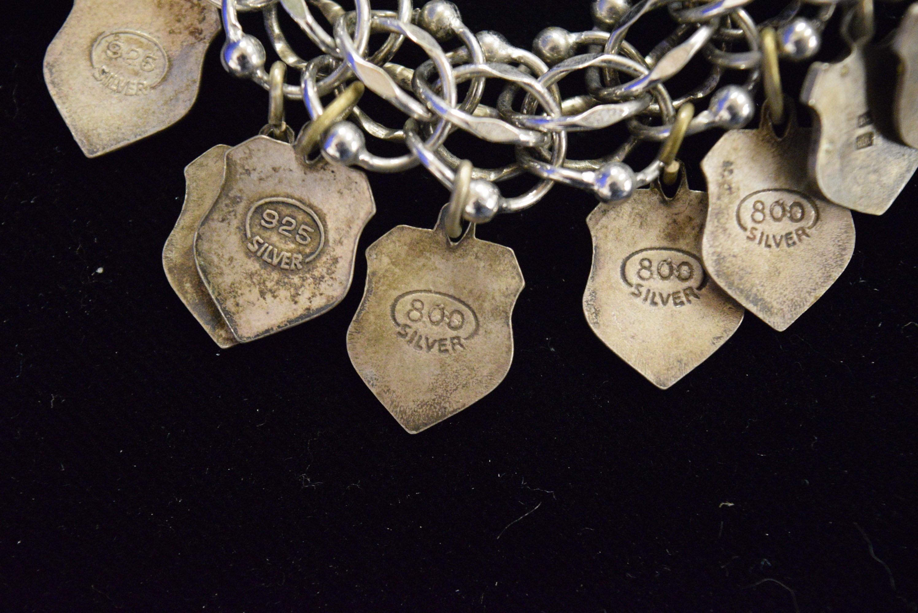 VINTAGE STERLING CHARM BRACELET!