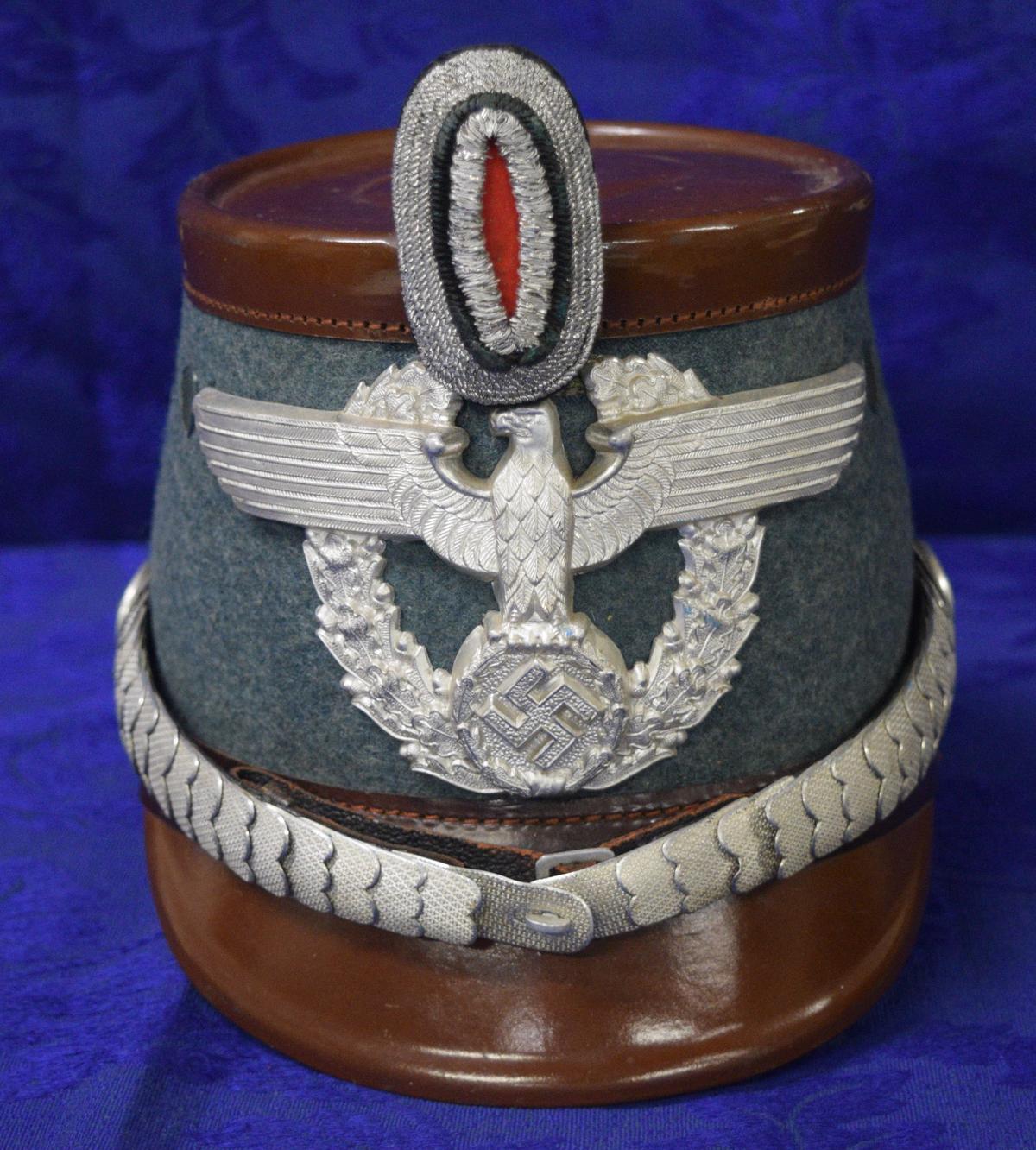 WWII HANS ROMER MFG MILITARY METRO POLICE SHAKO!