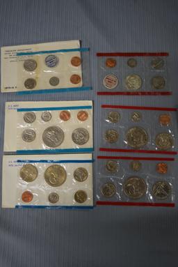 6 SETS OF UNCIRCULATED COINS!