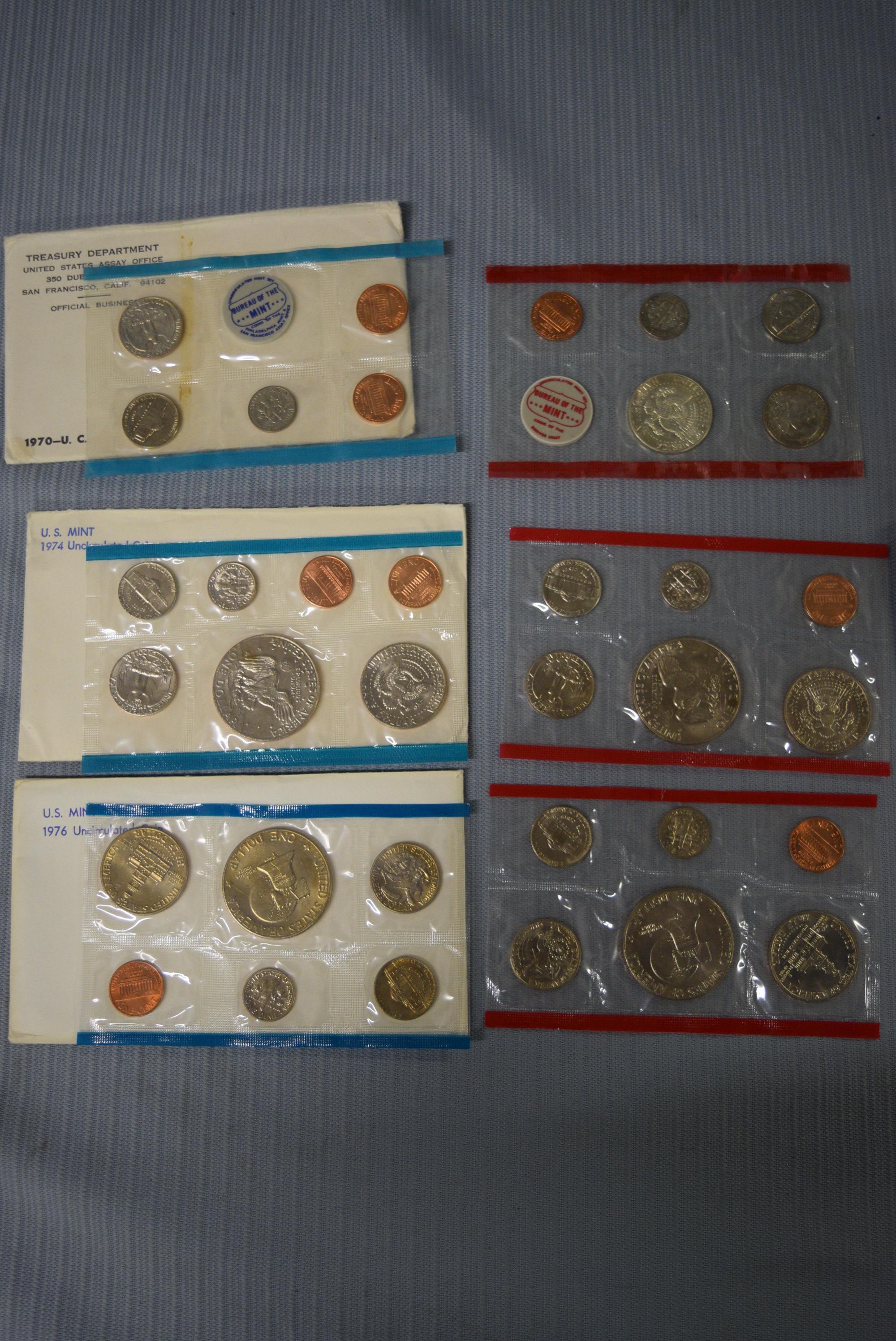 6 SETS OF UNCIRCULATED COINS!