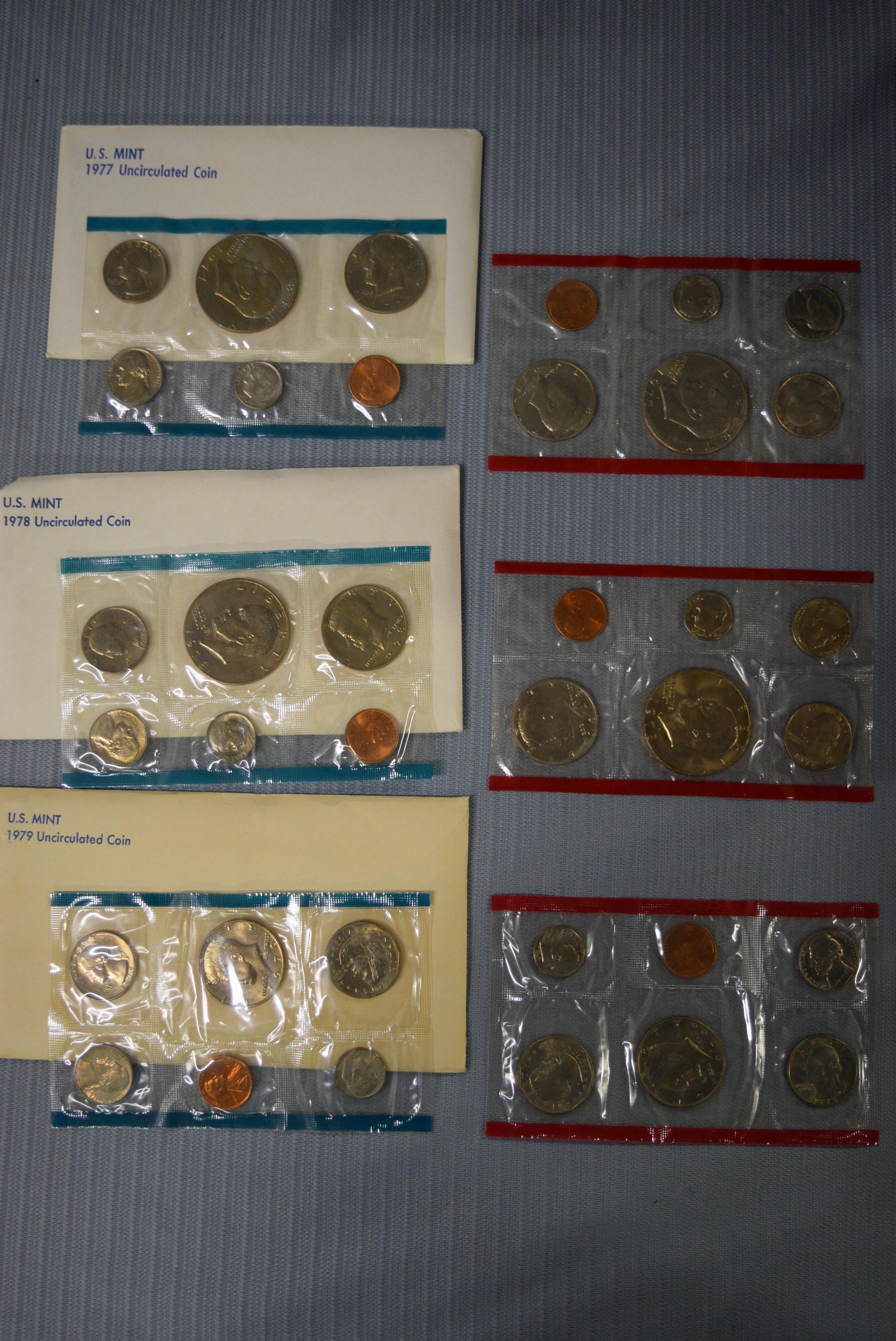 6 SETS OF UNCIRCULATED COINS!