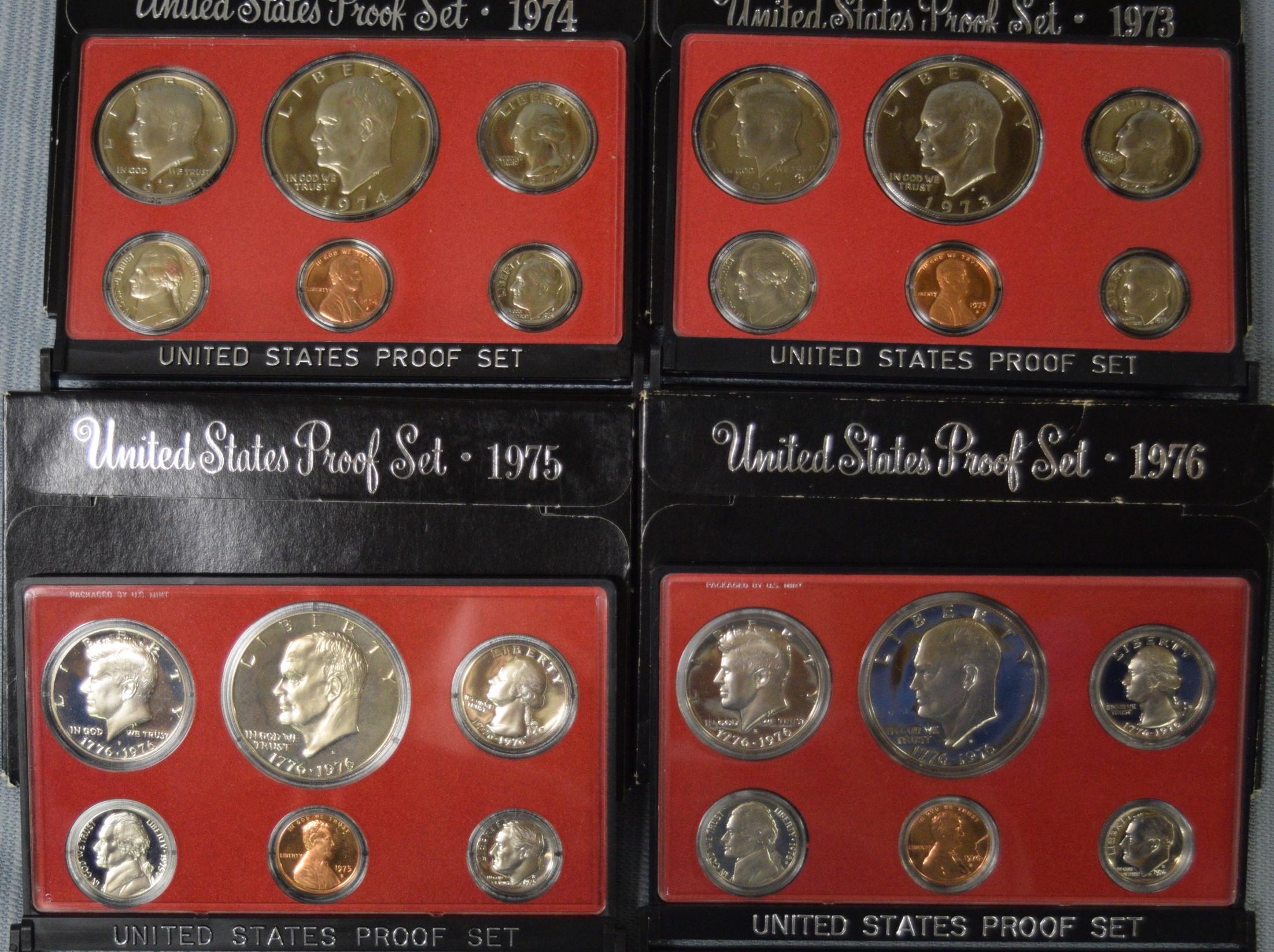 4 UNITED STATES PROOF SETS!