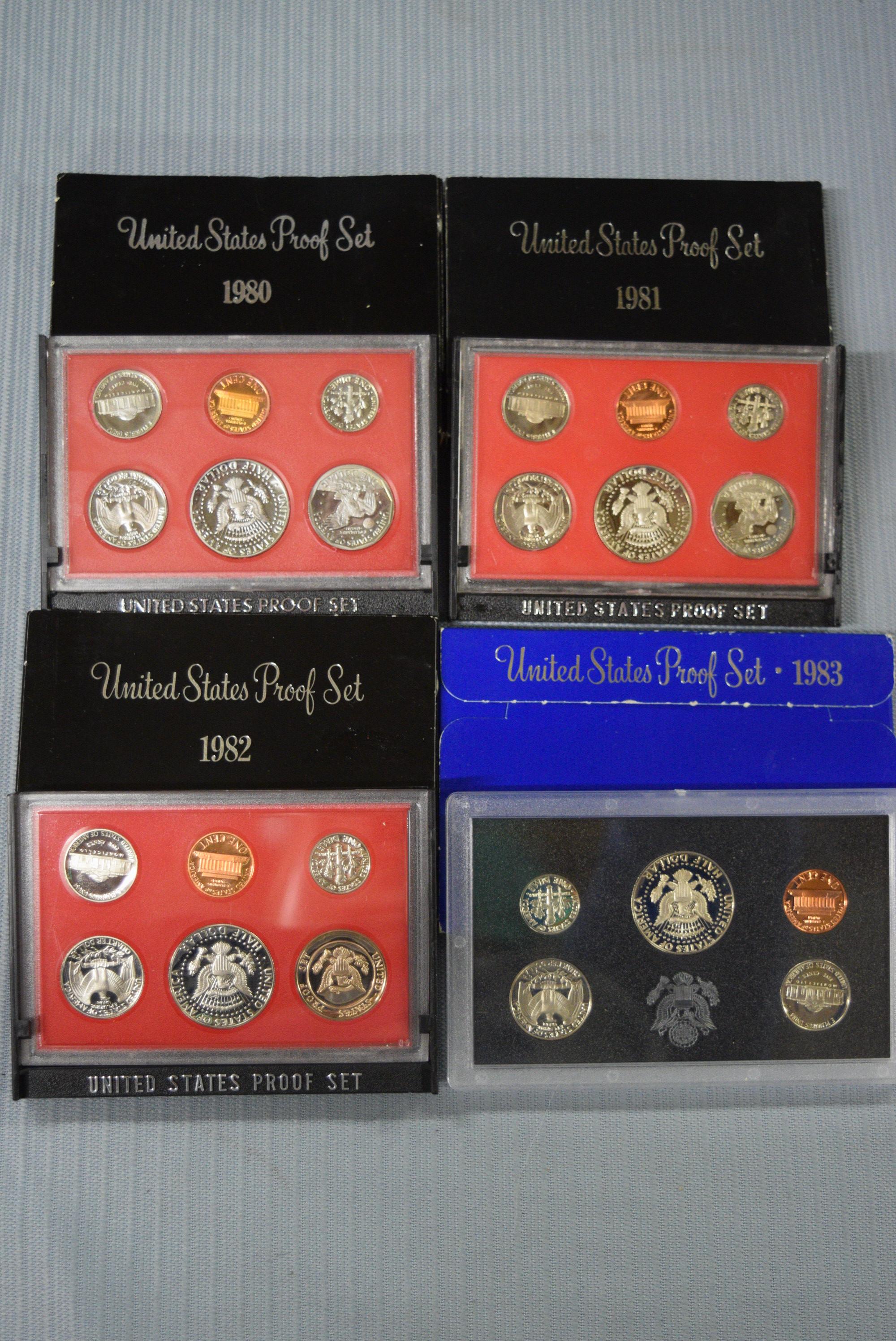 4 UNITED STATES PROOF SETS!