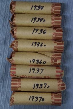 8 ROLLS OF 1900'S PENNIES!