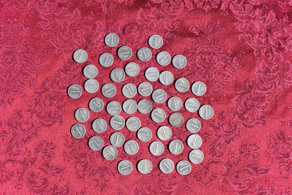 50 MERCURY DIMES!