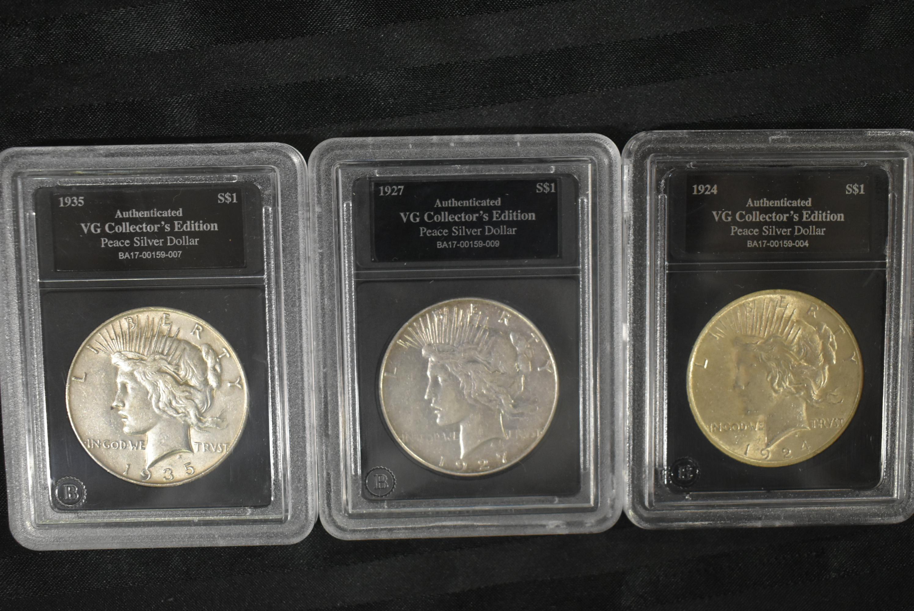 VG COLLECTOR'S EDDITION PEACE SILVER DOLLAR!