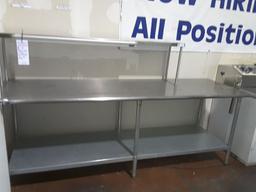 8'l, 20"d Stainless Prep Table W/like New Edlund Commercial Counter Top Mou
