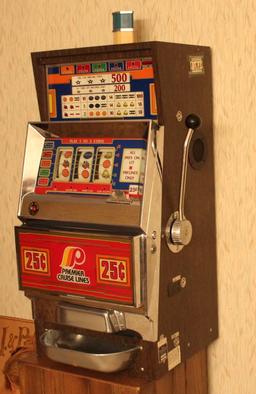 25-cent Slot Machine, Bally Manufacturing Series E Model E1347 Serial #44x