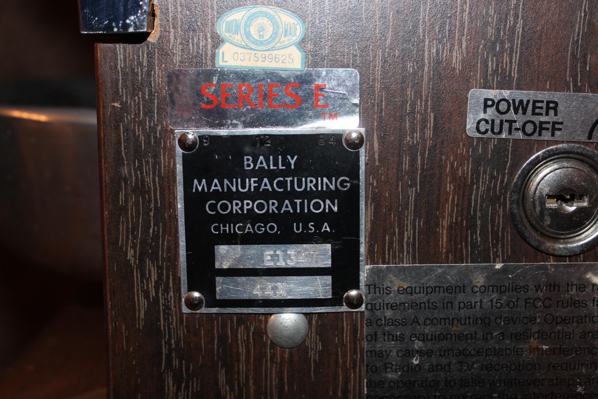 25-cent Slot Machine, Bally Manufacturing Series E Model E1347 Serial #44x