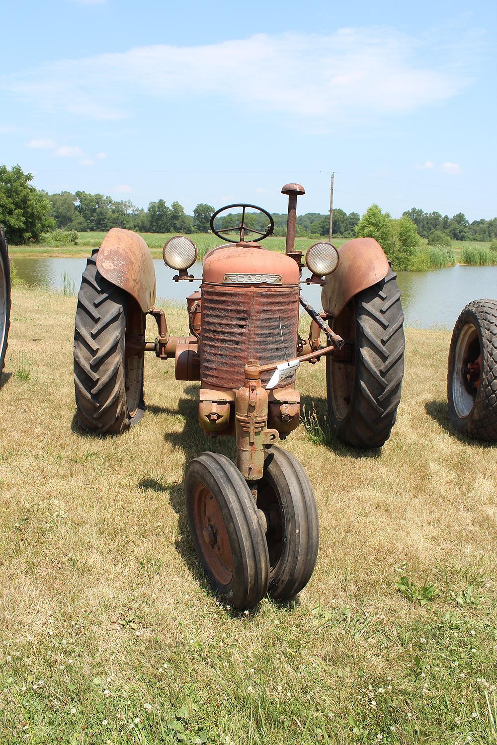 CASE SC NARROW FRONT GAS TRACTOR, SOME SHEET METAL MISSING AND HAS NOT RUN FOR A LONG TIME