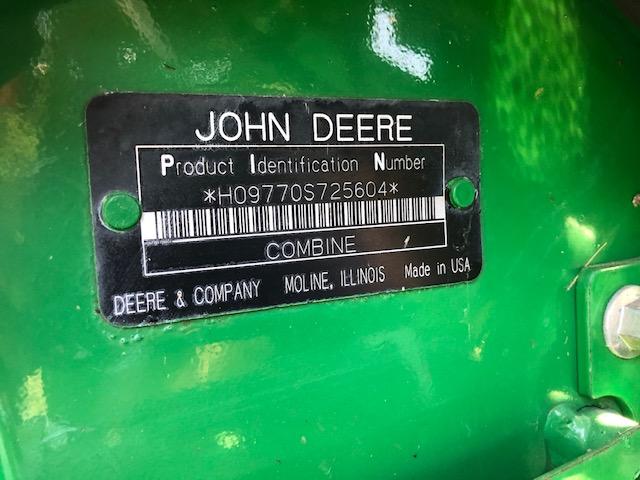 2009 JOHN DEERE MODEL 9770 BULLET ROTOR COMBINE