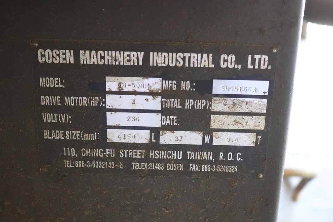 Cosen Machinery Horizontal Beam Band Saw