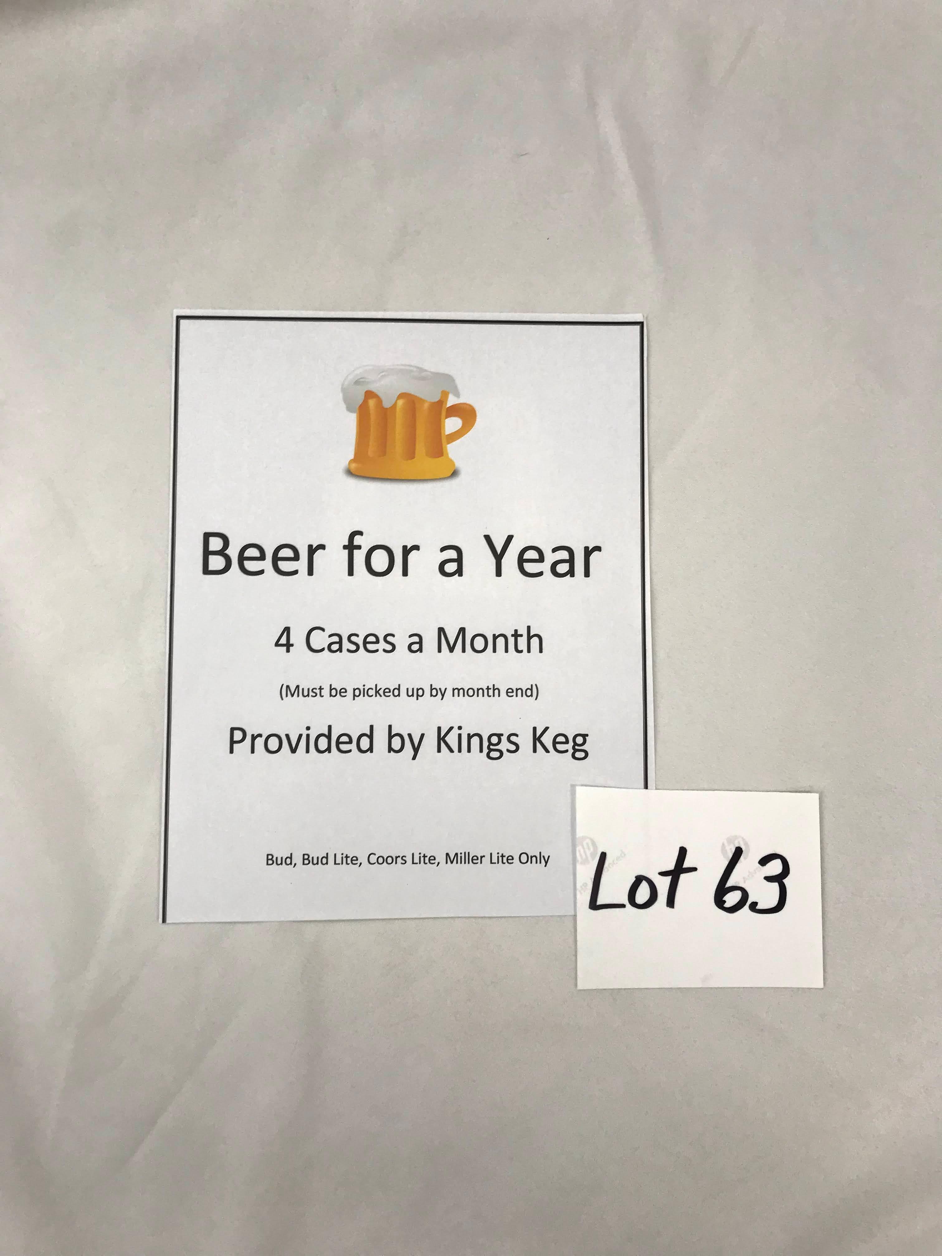 Beer for a Year- 1 Case of Domestic  per week for a year (Must be picked up