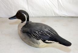 PINTAIL DRAKE WOODEN DECOY, MARKED WPG