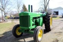 JOHN DEERE R COMPLETELY RESTORED WIDE FRONT DIESEL TRACTOR NEW RUBBER THROUGHOUT 16.9X34 ENGINE HAS 