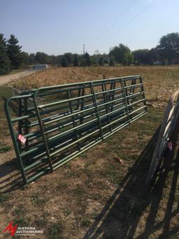 STEEL GATES, 15'6" AND 17', WITH SOME HARDWARE, BID X 2