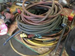 ASSORTED EXTENSION CORDS AND AIR HOSES