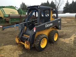 2010 JOHN DEERE 318D RUBBER TIRE SKID STEER, AUX HYDRAULICS, 10-16.5 TIRES,