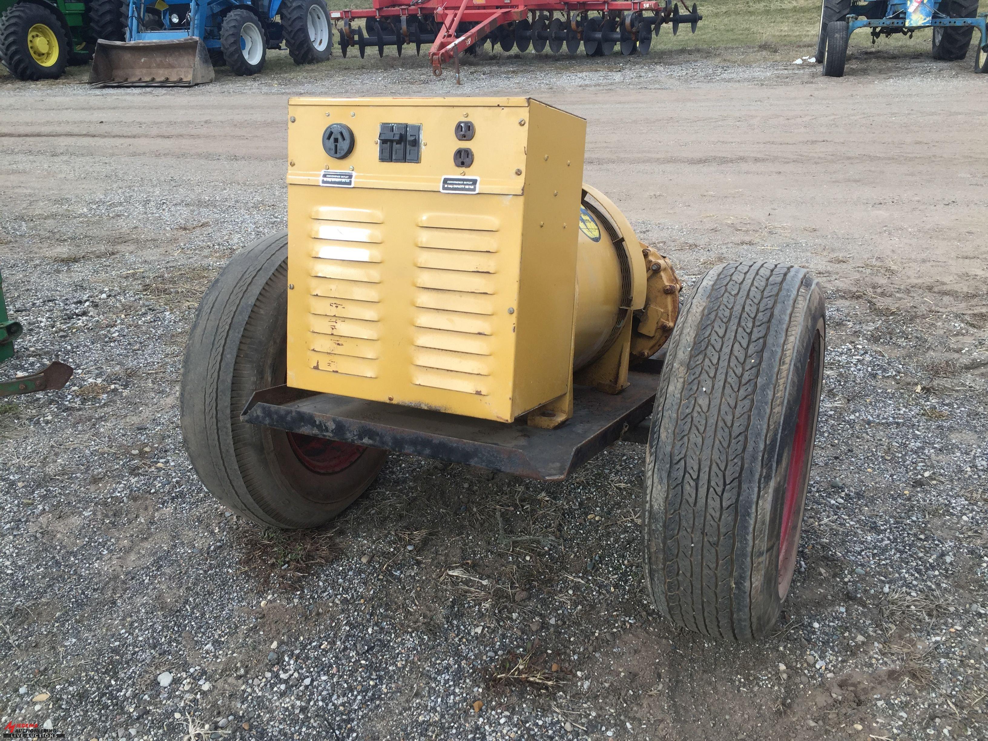 KATOLIGHT TOWABLE GENERATOR, MODEL 25LR1, SINGLE PHASE, PTO DRIVEN, 25KW