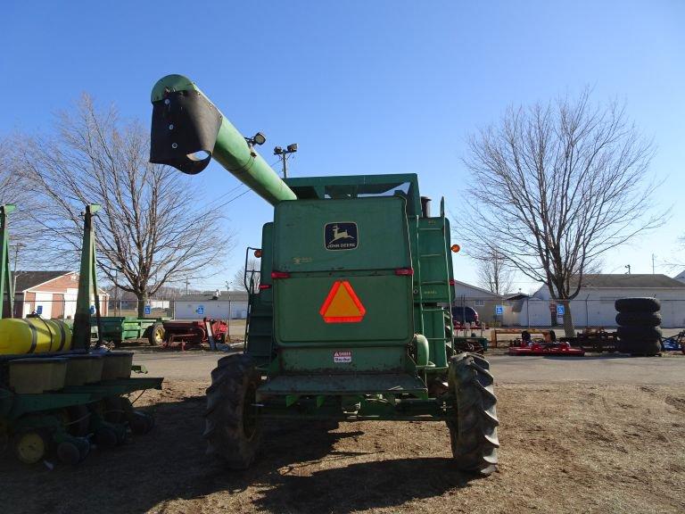 JOHN DEERE TURBO 6620 COMBINE, 1982, 4x4, RICE TIRES, VERTICAL UNLOADING AU