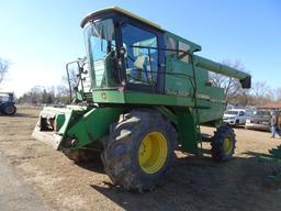 JOHN DEERE TURBO 6620 COMBINE, 1982, 4x4, RICE TIRES, VERTICAL UNLOADING AU