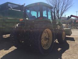 1998 JOHN DEERE 6410 TRACTOR WITH 640 LOADER ATTACHMENT, MFWD, 3PT, NO TOP