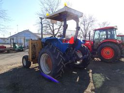 NEW HOLLAND TS110 TRACTOR WITH DITCH BANK MOWER, 3PT, NO TOP LINK, PTO, 2-R