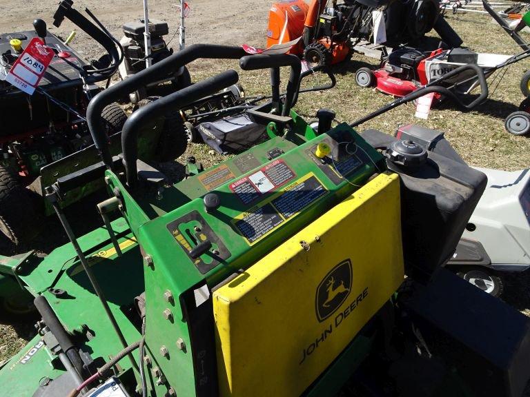 JOHN DEERE 657 STAND UP MOWER, KAWASAKI  23HP, 54'' DECK, 2558 HOURS SHOWIN