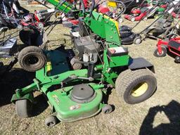 JOHN DEERE 657 STAND UP MOWER, KAWASAKI  23HP, 54'' DECK, 2558 HOURS SHOWIN