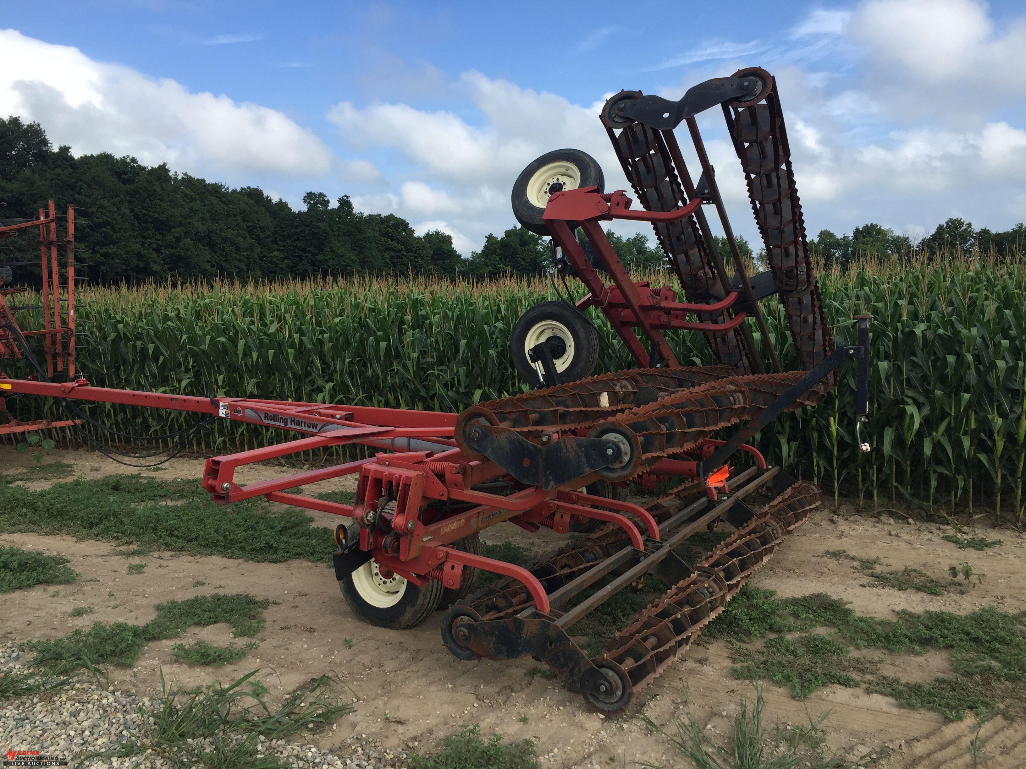 UNVERFERTH 1225 ROLLING HARROW, APPROX 42', HYDRAULIC WING FOLD