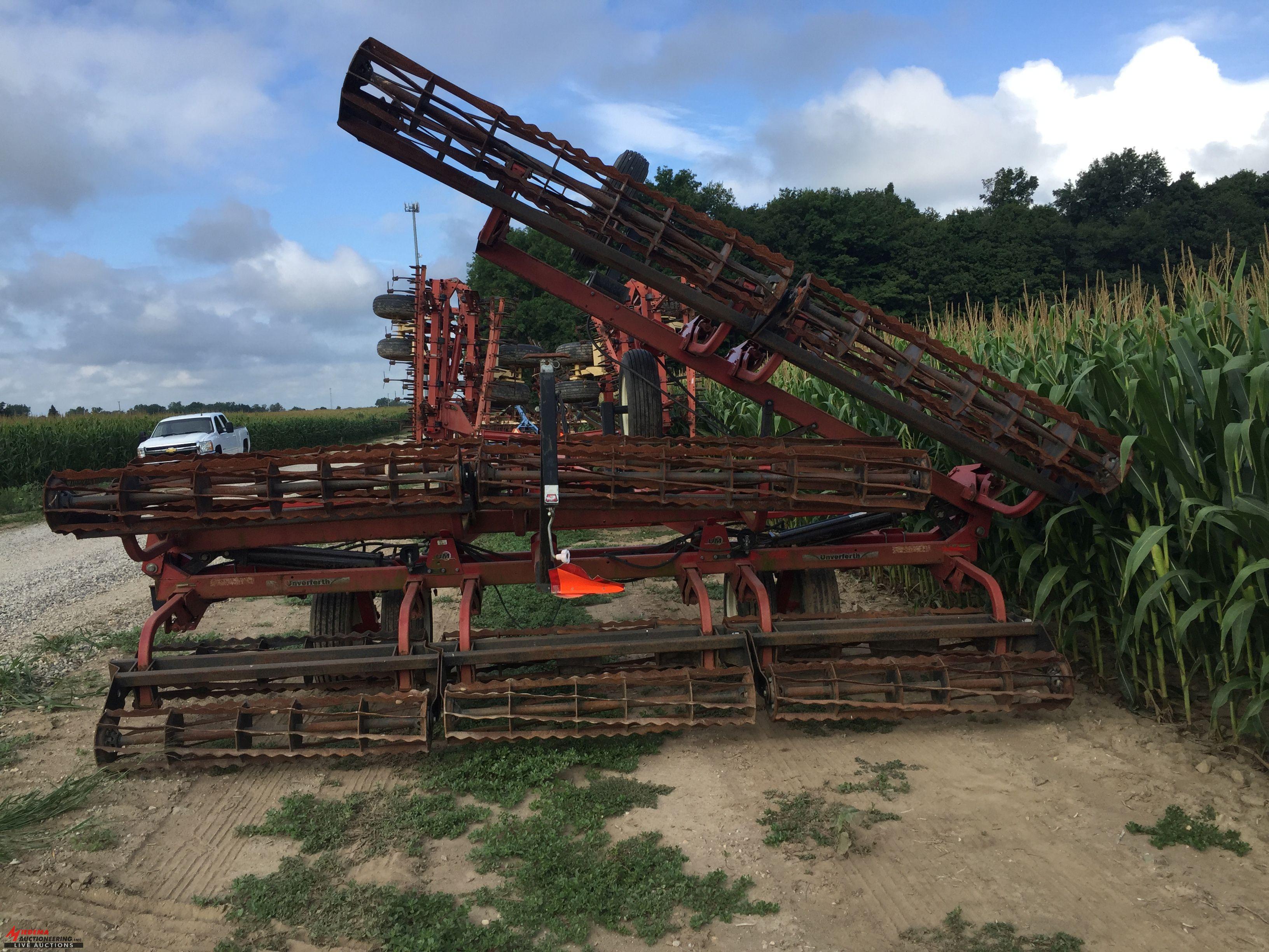 UNVERFERTH 1225 ROLLING HARROW, APPROX 42', HYDRAULIC WING FOLD