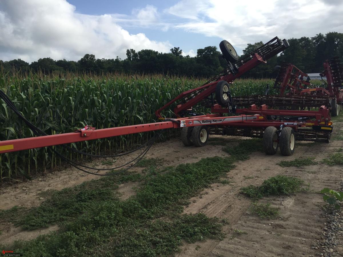 UNVERFERTH 1225 ROLLING HARROW, APPROX 42', HYDRAULIC WING FOLD