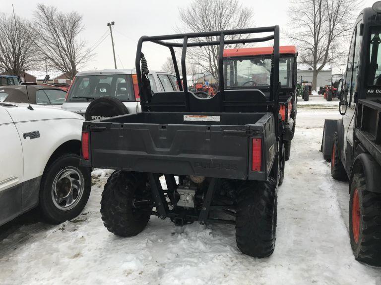 2012 POLARIS RANGER SIDE BY SIDE, GAS ENGINE, ROLL CAGE, MANUAL DUMP, SAFET