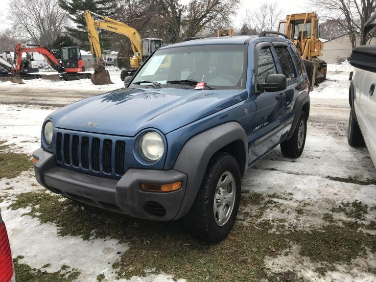 2003 JEEP LIBERTY SPORT, 3.7L GAS ENGINE, AUTOMATIC TRANS, 4x4, CLOTH, POWE