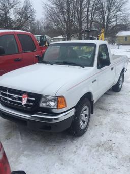 2002 FORD RANGER REGULAR CAB PICKUP, 3.0L GAS ENGINE, AUTOMATIC TRANS, AIR