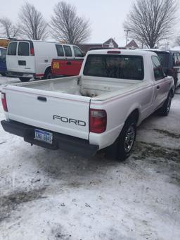 2002 FORD RANGER REGULAR CAB PICKUP, 3.0L GAS ENGINE, AUTOMATIC TRANS, AIR