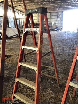 WERNER FIBERGLASS, 6' LADDER, 300LB CAPCITY