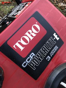 TORO POWERLITE WALK BEHIND SNOWBLOWER, 3-HP, ELECTRIC START, NEW PADDLES AND SCRAPER BARS, SAID TO H