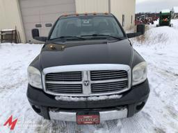 2007 DODGE RAM 3500 D PICKUP, EXTENDED CAB, DUALLY, CUMMINS ENGINE, AUTO TRANSMISSION, 4WD. 188,000