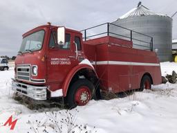 1983 INTERNATINAL HARVESTER CARGOSTAR 18500 WATER TRUCK, CABOVER, . 4660, AUTO TRANS, FIRE TRUCK, 20