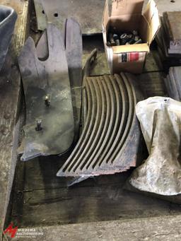 ASSORTED INTERNATIONAL HARVESTER PLOW SHIMS, LANDSLIDES, AND MOLDBOARDS, INCLUDES BOLTS AND VARIOUS 