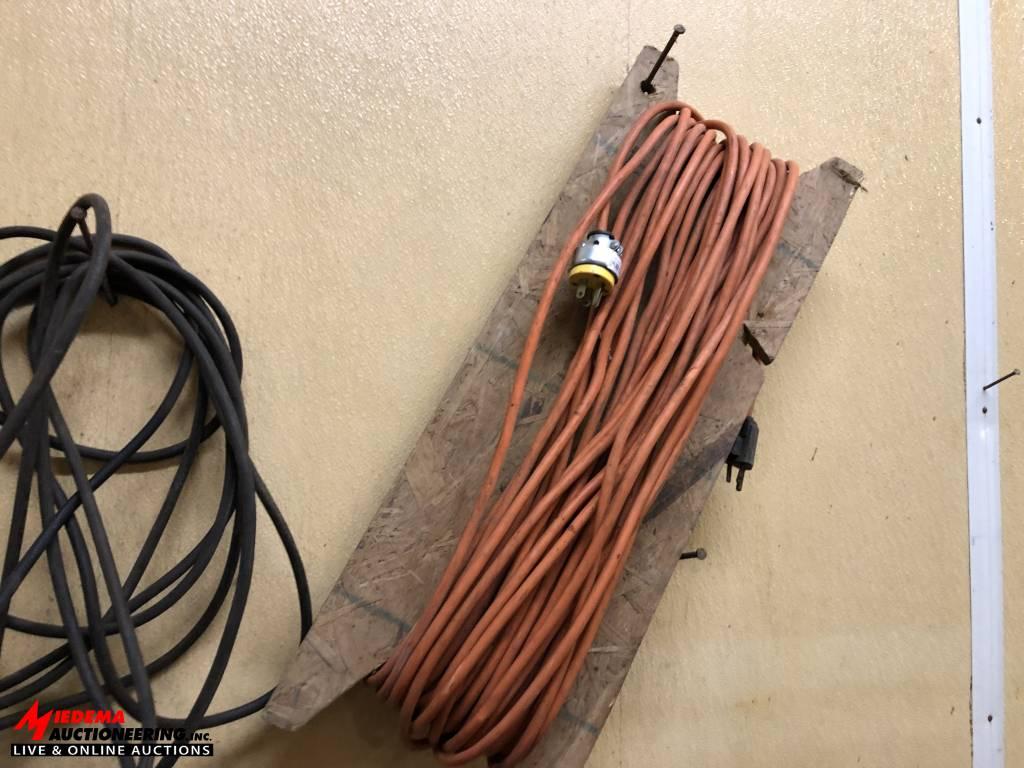 ASSORTED EXTENSION CORDS AND DROP LIGHTS