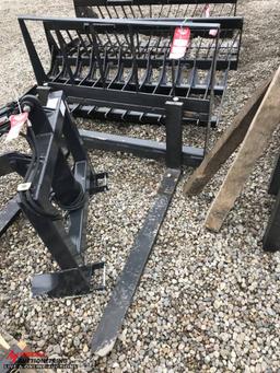 UNUSED PALLET FORKS, 48'', SKID STEER QUICK ATTACH