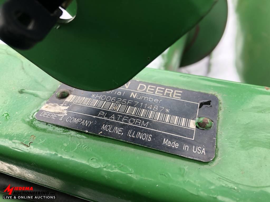 JOHN DEERE 625F GRAIN TABLE, SN: H00625F711487