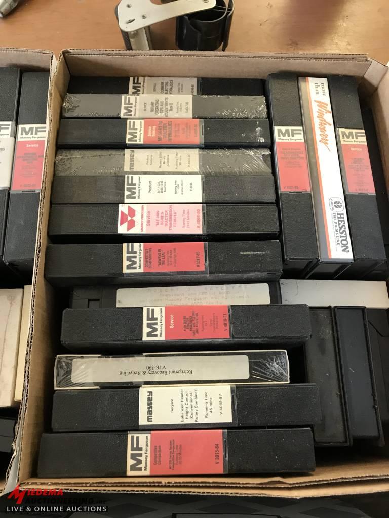 MASSEY FERGUSON MANUALS, VHS TAPES, & LITERATURE [9] BOXES