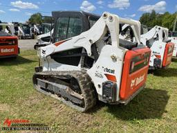 2018 BOBCAT T595 RUBBER TRACK SKID STEER, POWER BOB TACH, HI FLOW, CAB, HEA