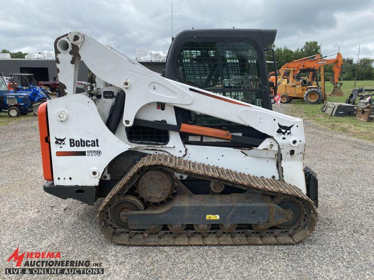 2012 BOBCAT T770 STEEL TRACK SKID STEER, FORESTRY ADDITION, AUX HYDRAULICS,